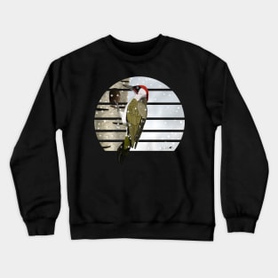 Green Woodpecker Winter Snow Bird Watching Birding Ornithologist Gift Crewneck Sweatshirt